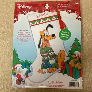 Disney Pluto Crosstitch petite stocking kit.